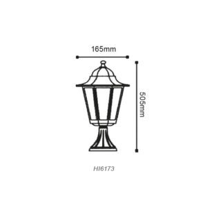 Градински стълб ACA LIGHTING HI6173GB HEXAGON BOLLARD GARDEN - Image 2