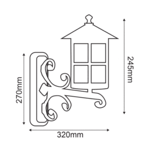 Градински аплик ACA LIGHTING HI6501 CRES - Image 2