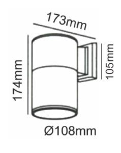 Фасаден аплик ACA LIGHTING HI7002B SPOT LIGHT 1 x E27 BLACK IP54 - Image 2