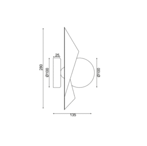 Аплик G9 40W ACA Lighting Polygon златисто-черен - Снимка 2