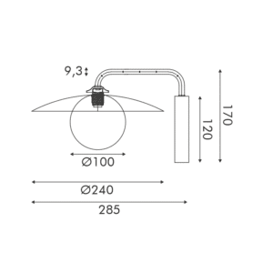 Аплик ACA Lighting Fleria G9 7W за стена - Снимка 3
