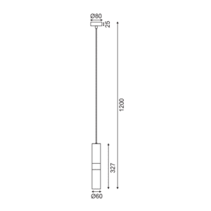 Пендел ACA LIGHTING DA VINCI GU10 35W черен/месинг - Image 2