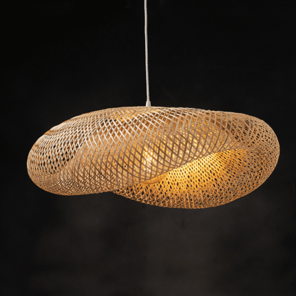Пендел ACA Lighting SYMI Bamboo E27, 1x20W, бежов