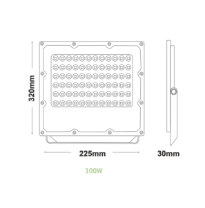 Прожектор LED ACA Lighting J10040W 100W 4000K IP65 бял - Image 4