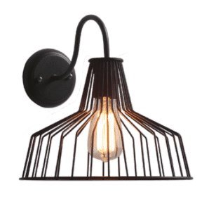 Аплик с фасунга E27 60W ACA LIGHTING HADES черен