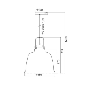 Пендел ACA Lighting ERNEST E27 60W метал черен/бял/кафяв - Снимка 2