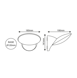 Аплик LED ACA LIGHTING LG2332G 14W IP54 за фасада - Снимка 3