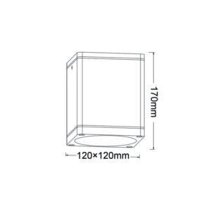 Фасадна луна за външен монтаж ACA LIGHTING LG2402E27B MAX - Image 2