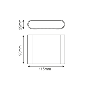Аплик LED ACA Lighting MAIDA-S 7W 3000K бял - Image 2
