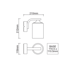 Фасаден аплик ACA LIGHTING LG5771G DAREIA - Снимка 3