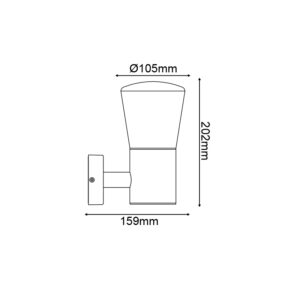 Градински аплик ACA LIGHTING LG5951G CYCLEA - Снимка 2
