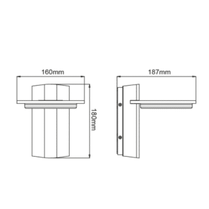Фасаден аплик ACA LIGHTING LG8205G 13W 3000K IP65 - Image 2
