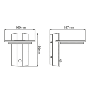 Аплик сензорен LED 7W 3000K IP65 ACA Lighting LG8205GPIR - Снимка 3