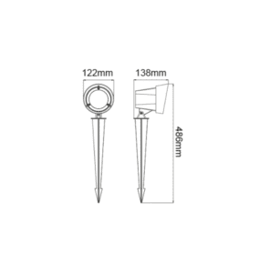 Прожектор за фасада LED 19W ACA Lighting LG9202G AVY - Снимка 3