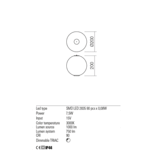 Пендел LED Redo SKBS01CH 2x7.5W 1000lm 3000K димируем - Image 5