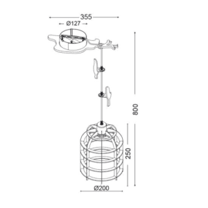 Детски пендел ACA LIGHTING MD150411B FORET - Снимка 2