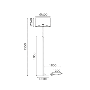 Лампион ACA LIGHTING CLIFF E27 20W черен/бежов - Image 3