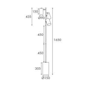Лампион ACA Lighting KENNETH 3xE27 3x15W черен метал - Image 3