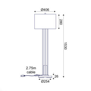 Лампион ACA Lighting Belize E27 20W - Image 3