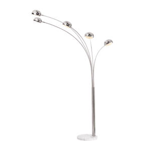 Лампион ACA LIGHTING MARKELLA 5x60W бял и хром