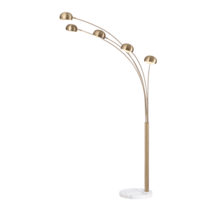 Лампион ACA Lighting MARKELLA 5x60W, бял и месинг
