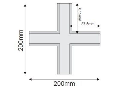 Четворен конектор за магнитна шина за вграждане ACA LIGHTING MRCROSSW Magnetic track recessed cross connector White - Image 2