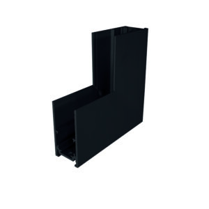 Ъглов конектор за магнитна шина за открит монтаж таван / стена ACA LIGHTING MS90INB Magnetic surface corner connector ceiling / wall Black - Снимка 1