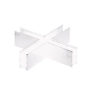 Четворен конектор за магнитна шина за открит монтаж ACA LIGHTING MSCROSSW Magnetic surface cross connector White - Снимка 1