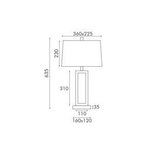 Настолна лампа ACA LIGHTING MT240515 DENNIS E27 20W - Image 3