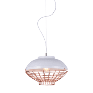 Пендел ACA LIGHTING LETO E27 60W бял/меден метал - Снимка 1
