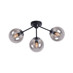 Плафон ACA LIGHTING BOMBAY E14 3x40W димиращ, черен
