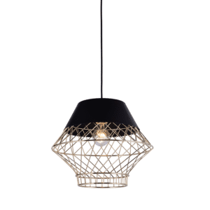 Пендел ACA LIGHTING MADONNA E27 1x60W черен/месинг - Снимка 1