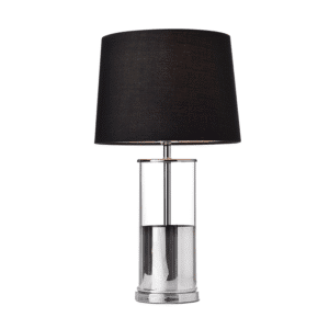 TABLE 1ΧΕ27 CROME GLASS+SHADE Φ25ΧΗ45CM RENOUAR OD90791TBC