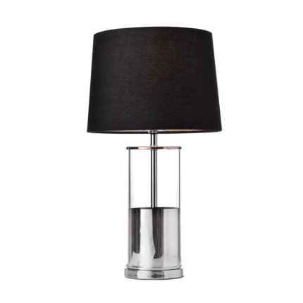 TABLE 1ΧΕ27 CROME GLASS+SHADE Φ25ΧΗ45CM RENOUAR OD90791TBC