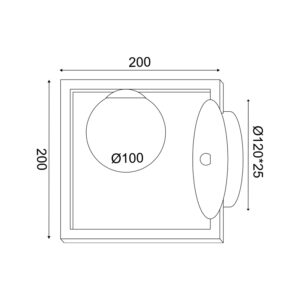 Аплик ACA LIGHTING QUADRO G9 димируем, черен/бял - Снимка 3