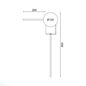 Аплик ACA LIGHTING CYCLOPS G9 7W черен метал и стъкло - Image 4