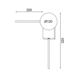 Аплик ACA LIGHTING CYCLOPS G9 1x7W черен - Image 2