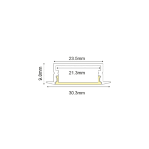 Профил за LED лента ACA LIGHTING P119U, алуминиев, 2000мм - Image 3