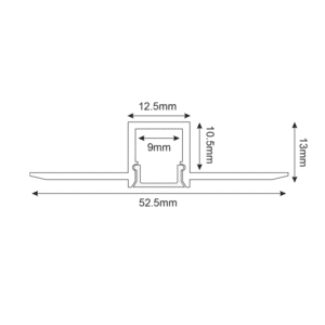 Профил за LED лента ACA Lighting P121FL 2000мм алуминиев - Снимка 4