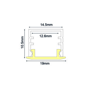 Профил за LED лента ACA LIGHTING P139NU 2000мм алуминий - Image 3
