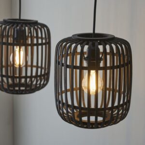 Пендел Brilliant Woodrow, 3x60W, E27, тъмно дърво/черен - Image 2