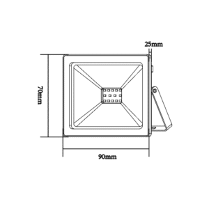 Прожектор LED ACA Lighting Q1030 10W 3000K IP66 за фасада - Image 3