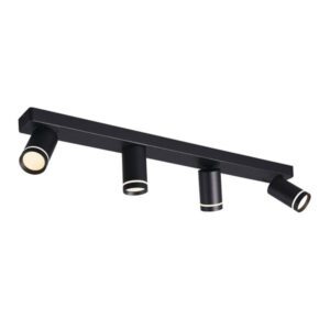 Спот ACA LIGHTING RA3634SBK за таван, 4x10W, GU10, черен