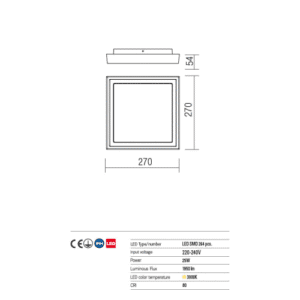 LED фасаден плафон REDO OUTDOOR 9186 BEZEL - Image 3