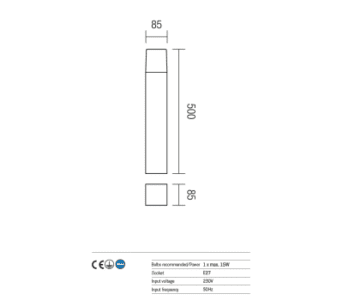 Градинска лампа Redo TOGO ST50 E27 15W IP44 - Image 2