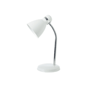 Настолна лампа ACA Lighting MAUI E27 40W бяла метална
