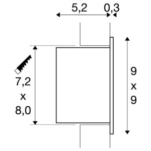 Аплик SLV FRAME LED 3W 230V топла светлина бял - Снимка 3
