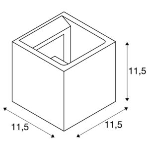 Аплик SLV Solid Cube G9 25W сив, IP20 - Image 3