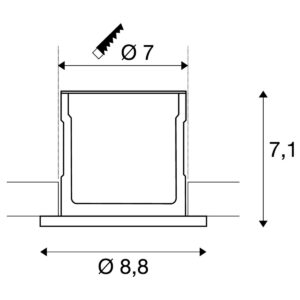 Луна за вграждане SLV KAMUELA ECO LED 6W 3000K IP65 черна - Image 5
