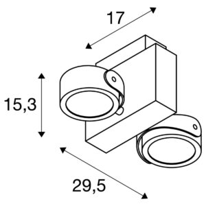 Спот лампа SLV TEC KALU, LED, 31W, 3000K, черен - Image 3